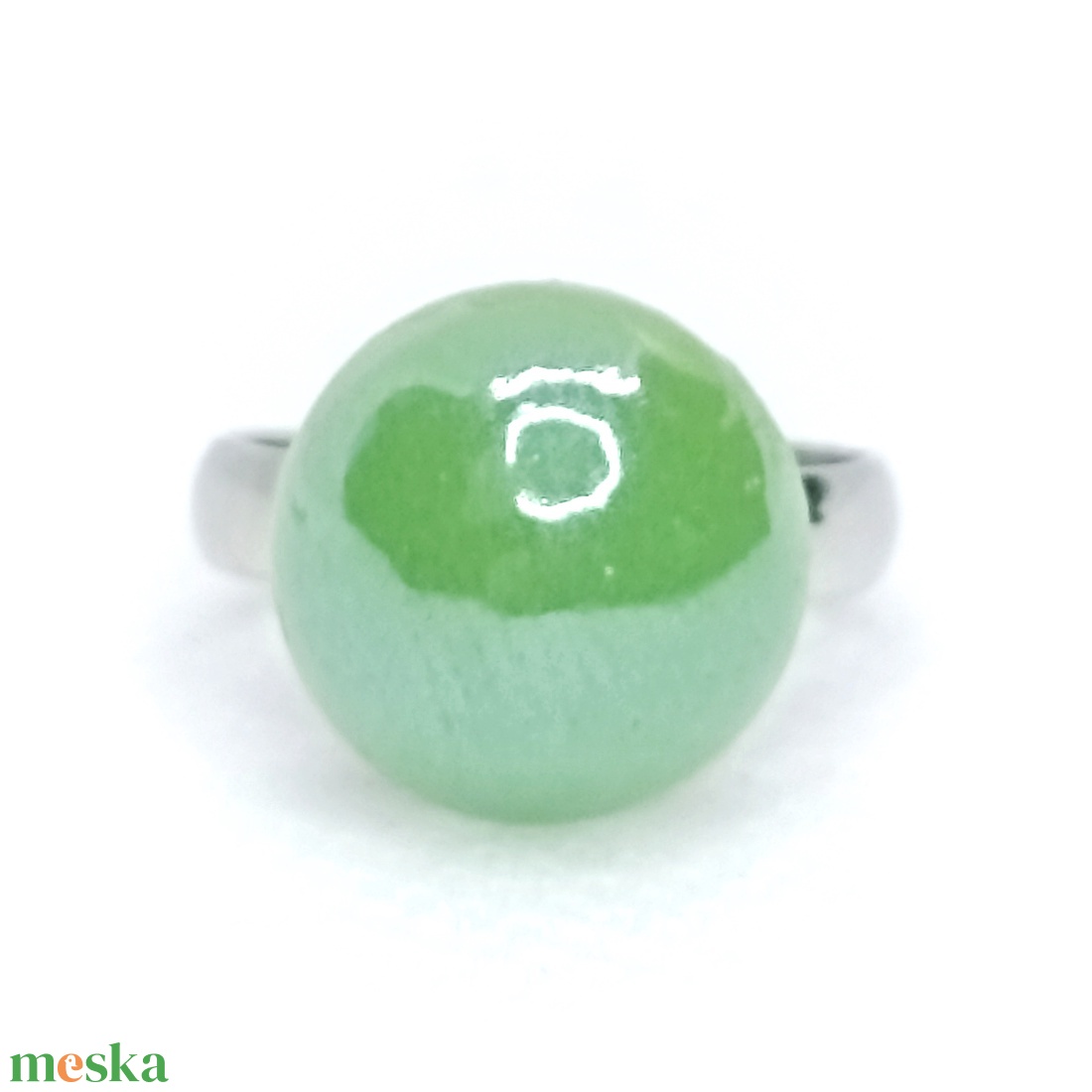 Zöld kerámia gyűrű kislányoknak - Gyermek ékszer - Gyermekgyűrű  - ékszer - gyűrű - szoliter gyűrű - Meska.hu