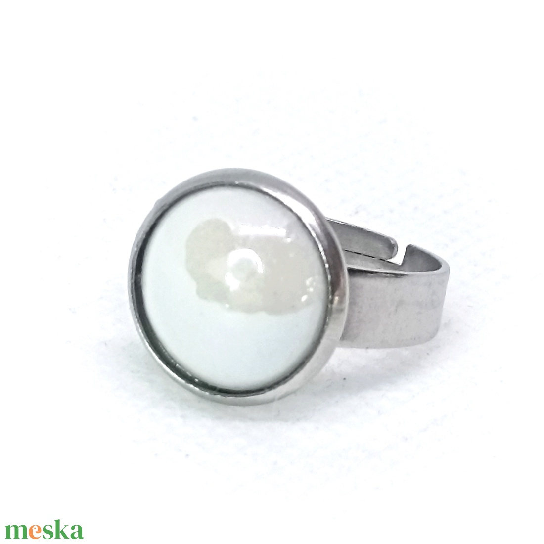 Kerámia - nemesacél gyűrű 1,2 - Ajándék lányoknak nőknek születésnapra névnapra - ékszer - gyűrű - szoliter gyűrű - Meska.hu