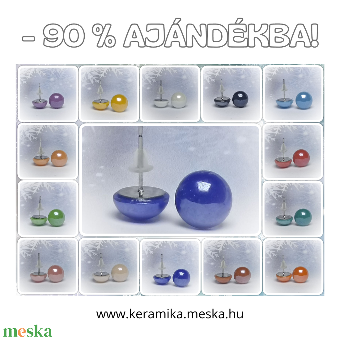 -90 % AJÁNDÉK! Színes pötty porcelán-nemesacél fülik (5000 Ft felett választhatók!) FELTÉTELEK a leírásban! - ékszer - fülbevaló - pötty fülbevaló - Meska.hu