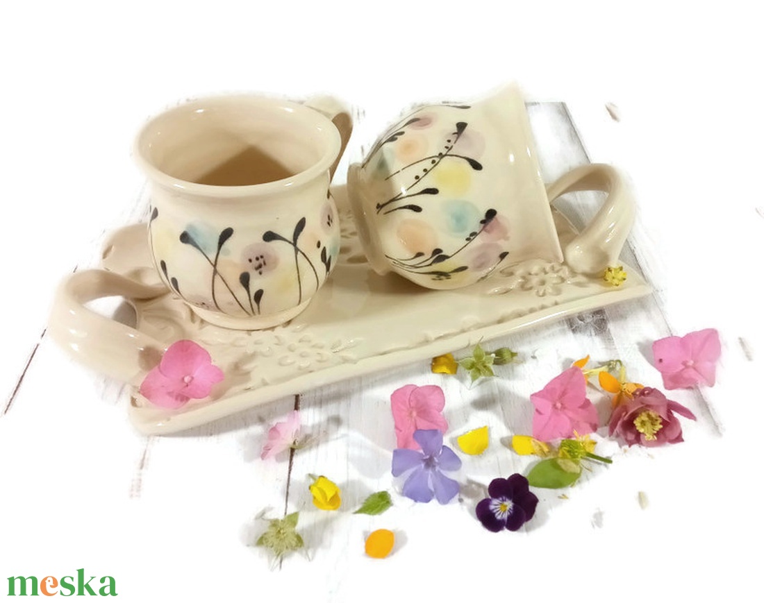 Kávés csésze párban (tarkarét) - otthon & életmód - konyhafelszerelés, tálalás - tálalás - teás- és kávés pohár, készlet - Meska.hu