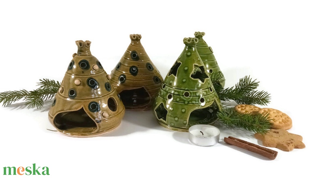 Fenyőfa mécses Meska.hu