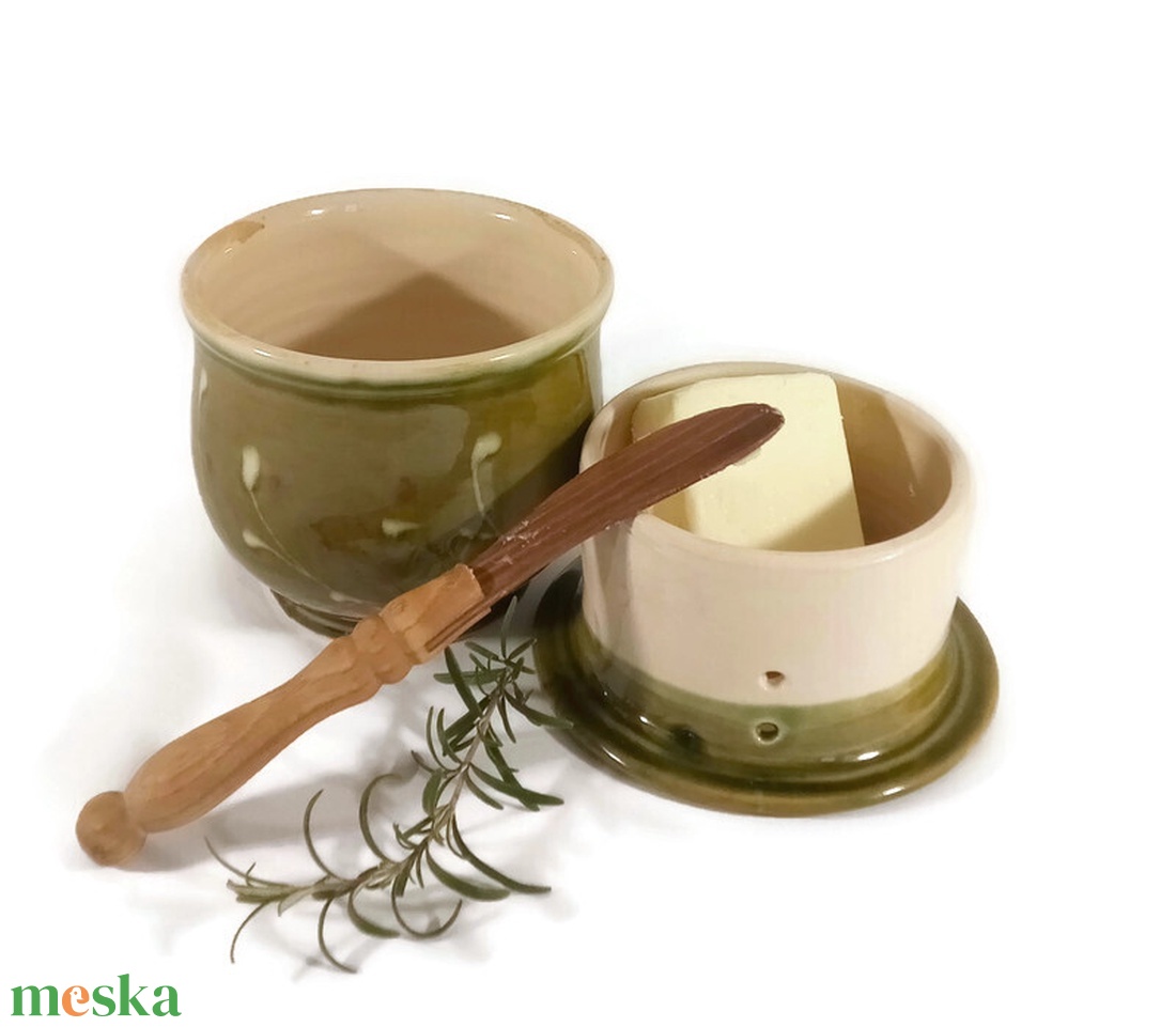 vizes vajtartó - otthon & életmód - konyhafelszerelés, tálalás - konyhai tárolás - méz & vajtartó - Meska.hu