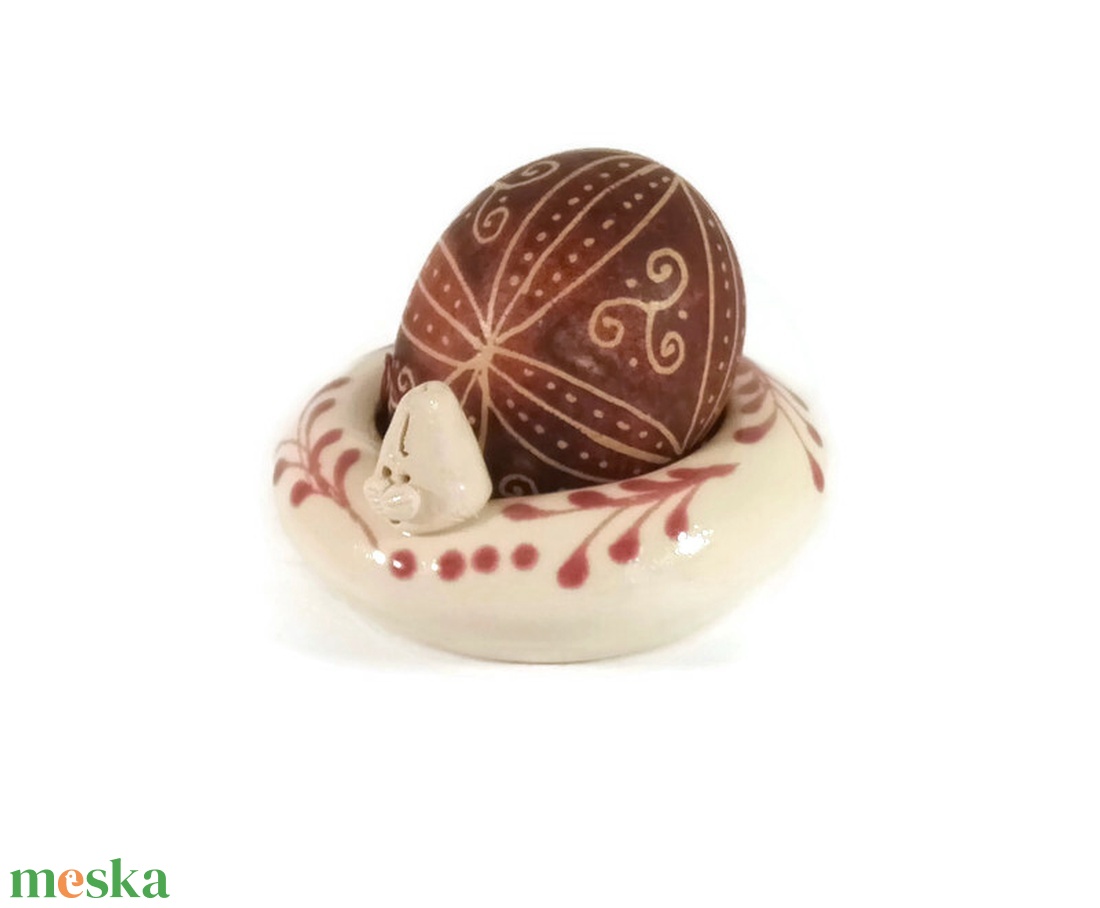 mécses és tojástartó nyuszival - otthon & életmód - dekoráció - asztal és polc dekoráció - asztaldísz - Meska.hu