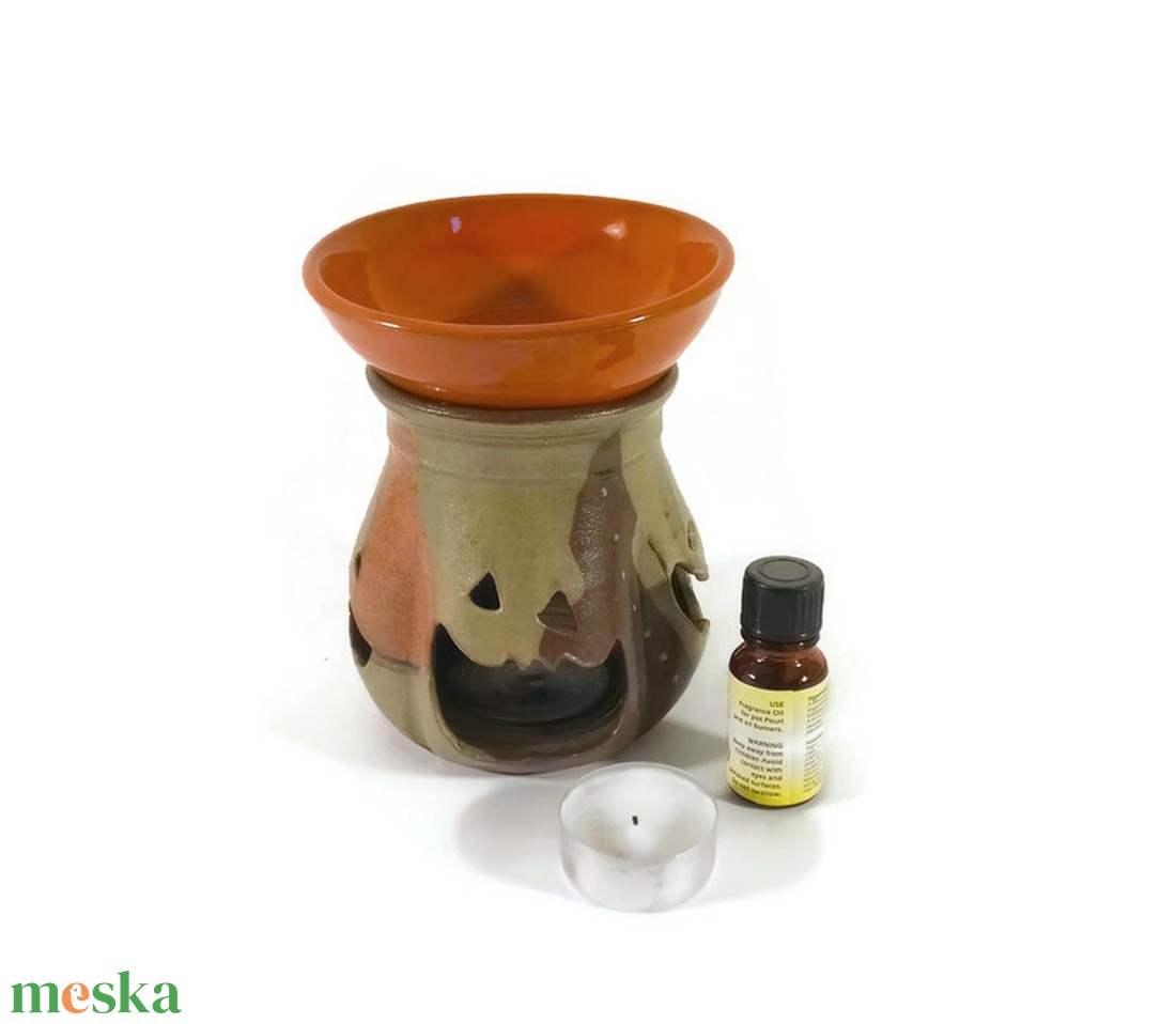 Párologtató, illóolaj aromalámpa őszi díszben - otthon & életmód - gyertya, illat, aroma - aromalámpa - Meska.hu