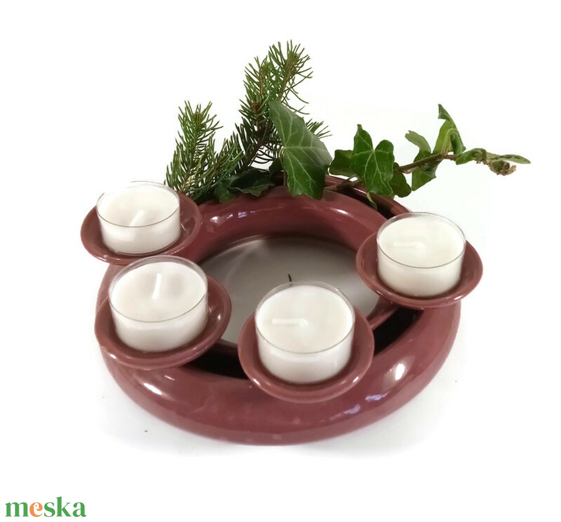 adventi koszorú - otthon & életmód - dekoráció - asztal és polc dekoráció - asztaldísz - Meska.hu