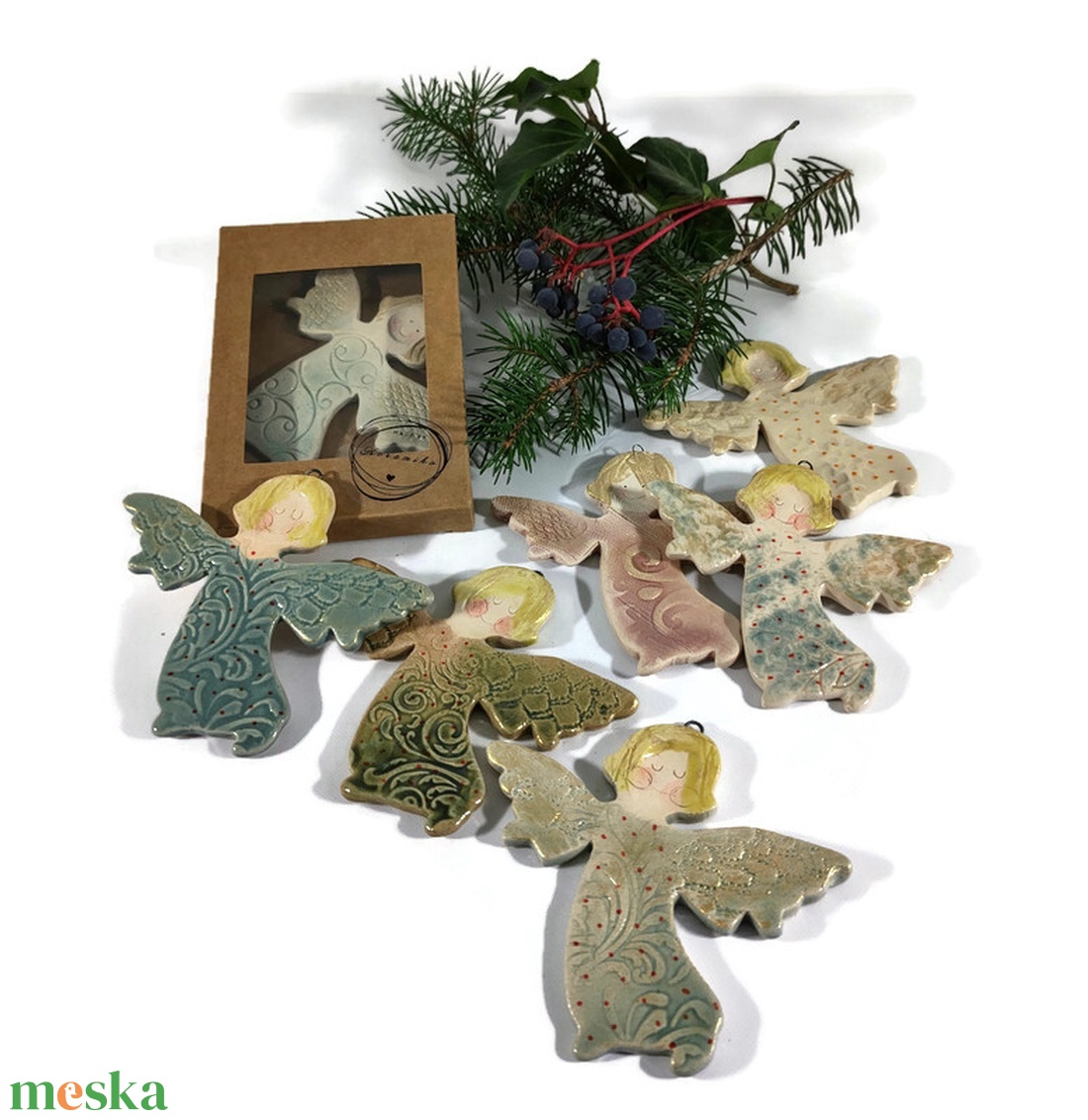 Angyalka  - karácsony - karácsonyi lakásdekoráció - karácsonyfadíszek - Meska.hu