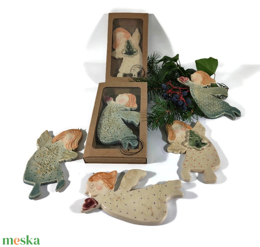 Angyalka  - karácsony - karácsonyi lakásdekoráció - karácsonyfadíszek - Meska.hu