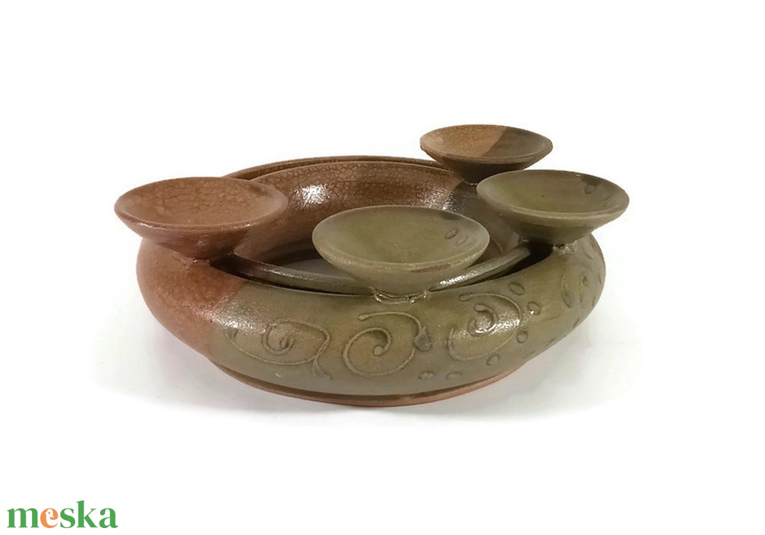 adventi koszorú (antik-bézs) - otthon & életmód - dekoráció - asztal és polc dekoráció - asztaldísz - Meska.hu