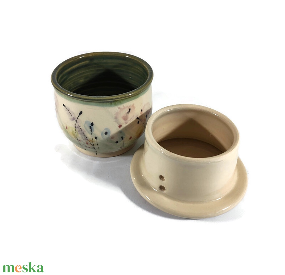 vizes vajtartó - otthon & életmód - konyhafelszerelés, tálalás - konyhai tárolás - méz & vajtartó - Meska.hu