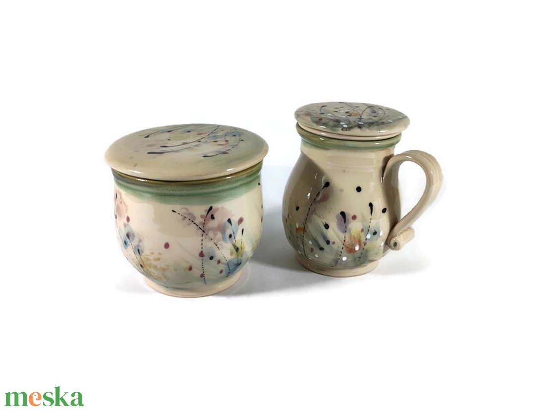 Vajtartó és Bögre - otthon & életmód - konyhafelszerelés, tálalás - konyhai tárolás - méz & vajtartó - Meska.hu