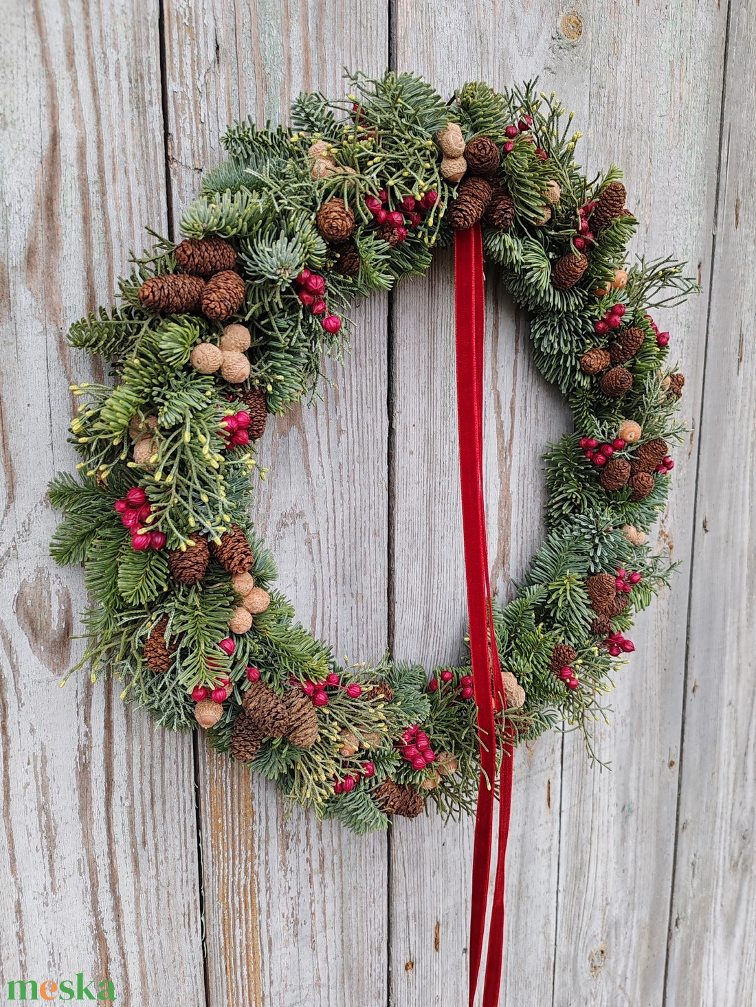 Karácsonyi ajtókopogtató - karácsony - adventi díszek - adventi ajtódísz - Meska.hu