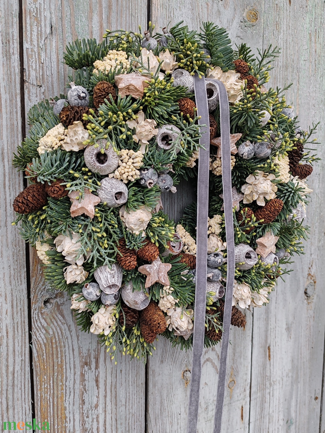 Karácsonyi ajtókopogtató - karácsony - adventi díszek - adventi ajtódísz - Meska.hu