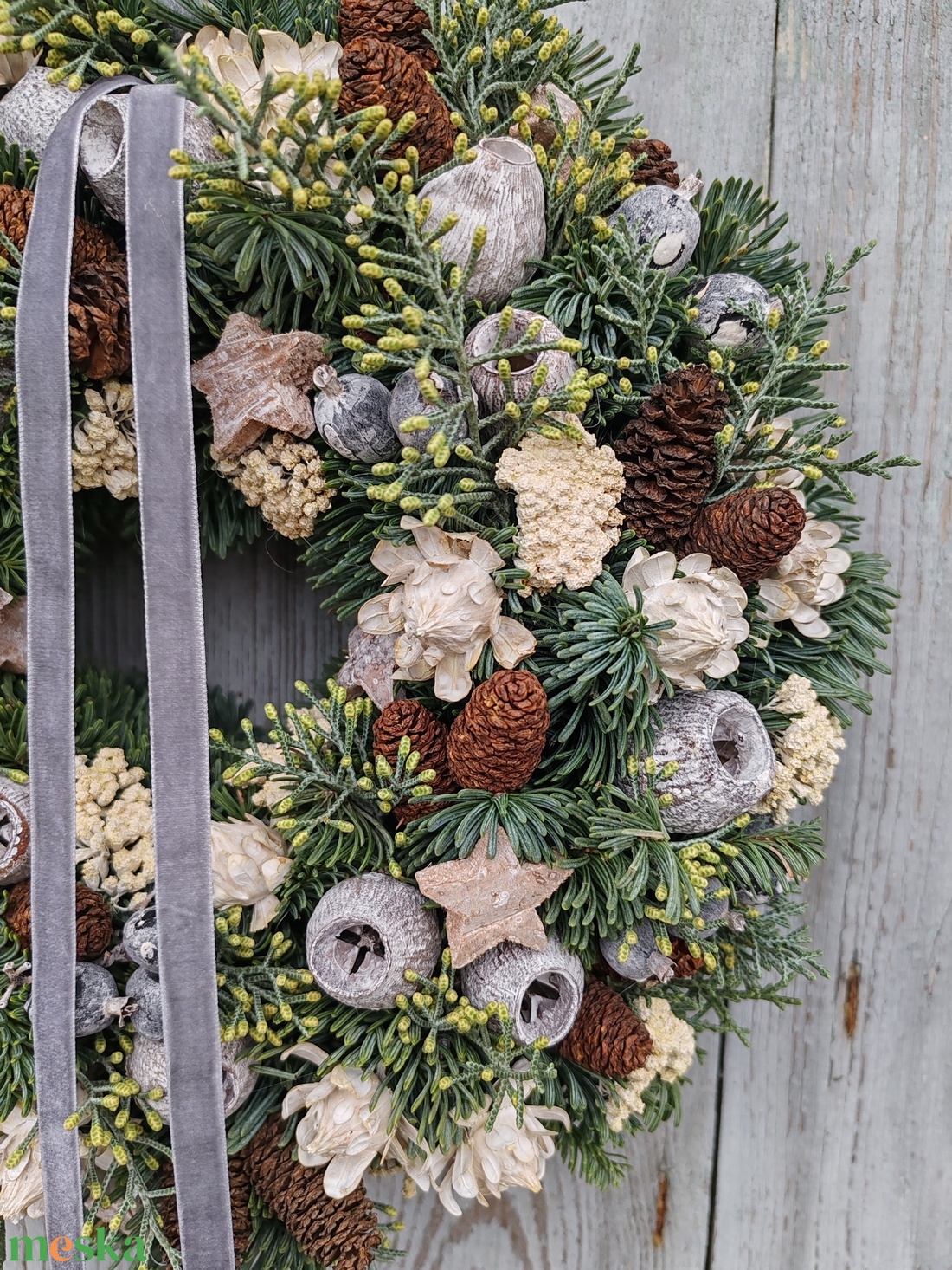 Karácsonyi ajtókopogtató - karácsony - adventi díszek - adventi ajtódísz - Meska.hu