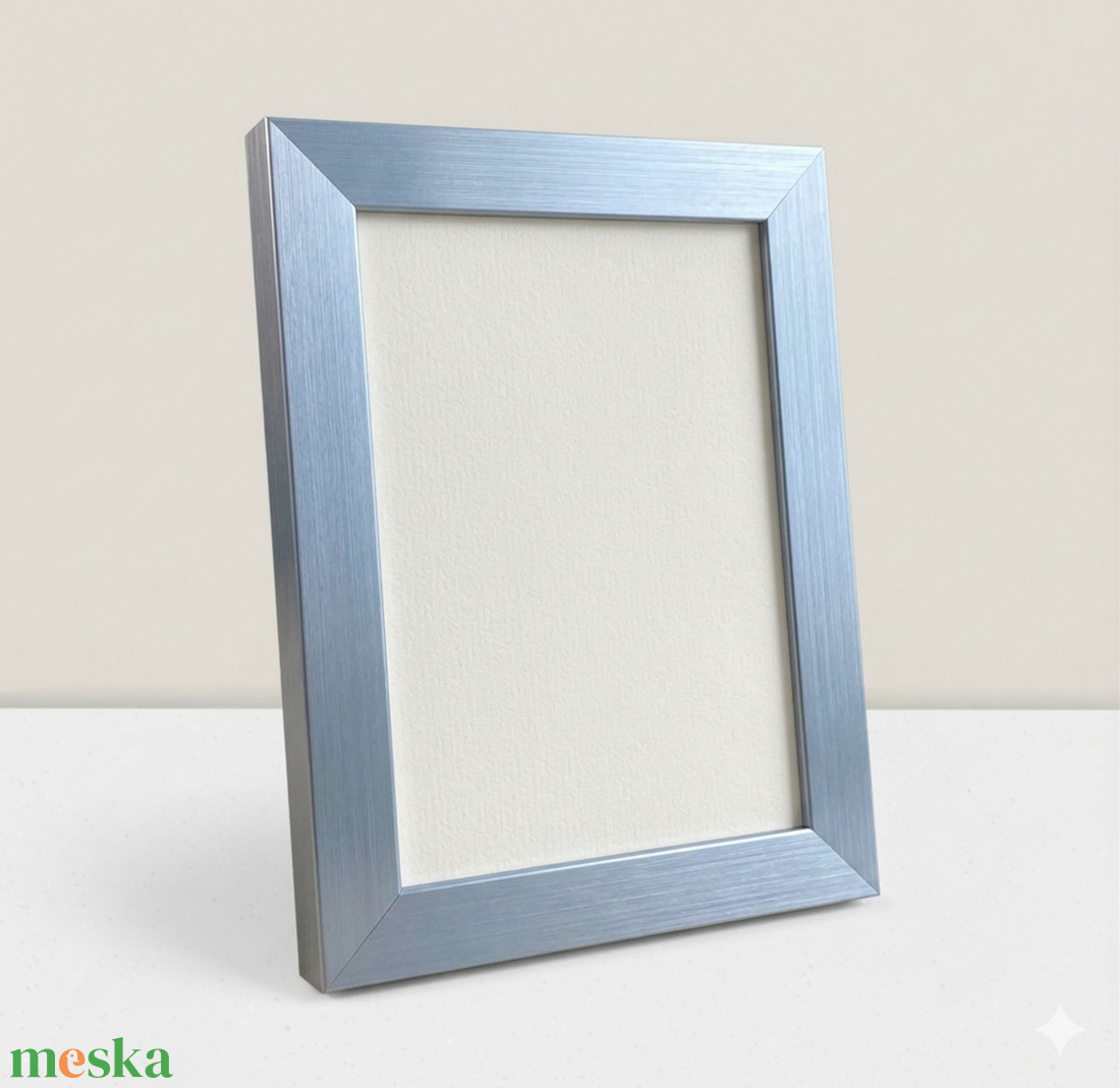 Modern Minimal�3 cm széles ezüst fa képkeret - otthon & életmód - dekoráció - kép & falikép - képkeret - Meska.hu