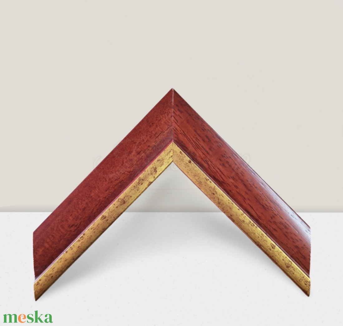 Bordó Elegancia � Antikolt arany díszítésű, 3,9 cm széles fa képkeret - otthon & életmód - dekoráció - kép & falikép - képkeret - Meska.hu