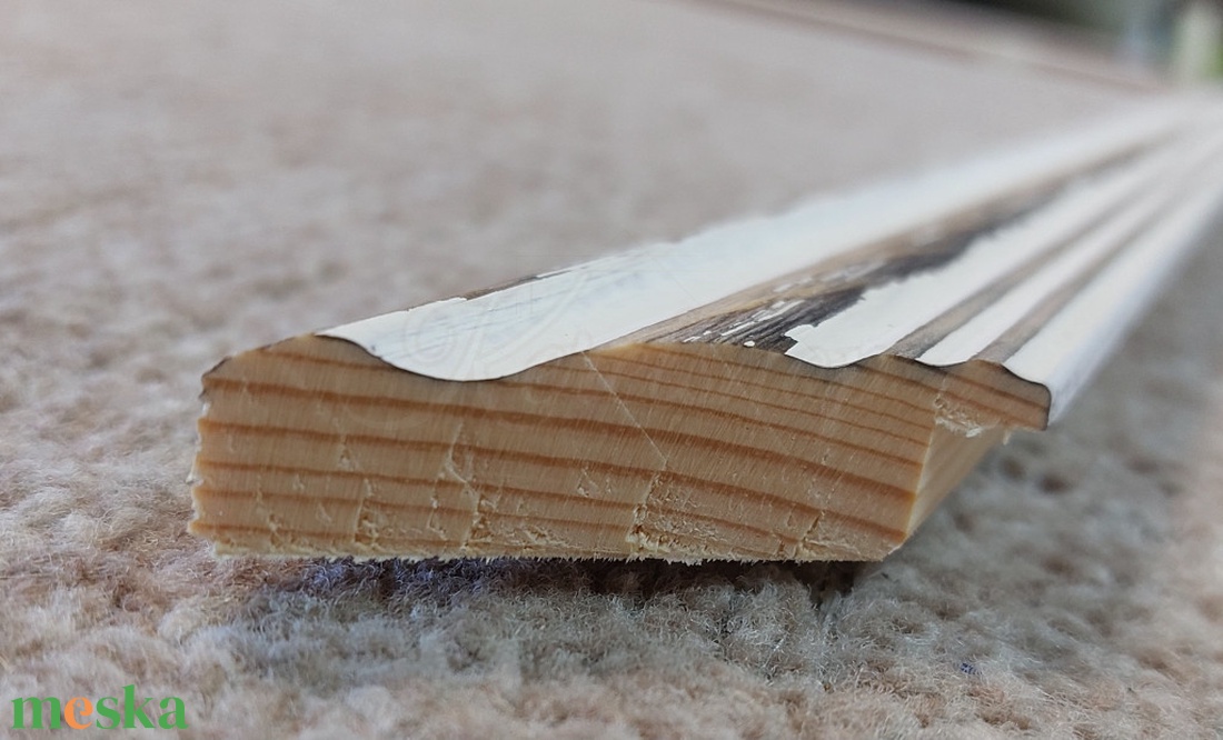 Rusztikus fehér képkeret � erősen koptatott, hullámos fa keret (3,8 cm)-többféle méretben - otthon & életmód - dekoráció - kép & falikép - képkeret - Meska.hu