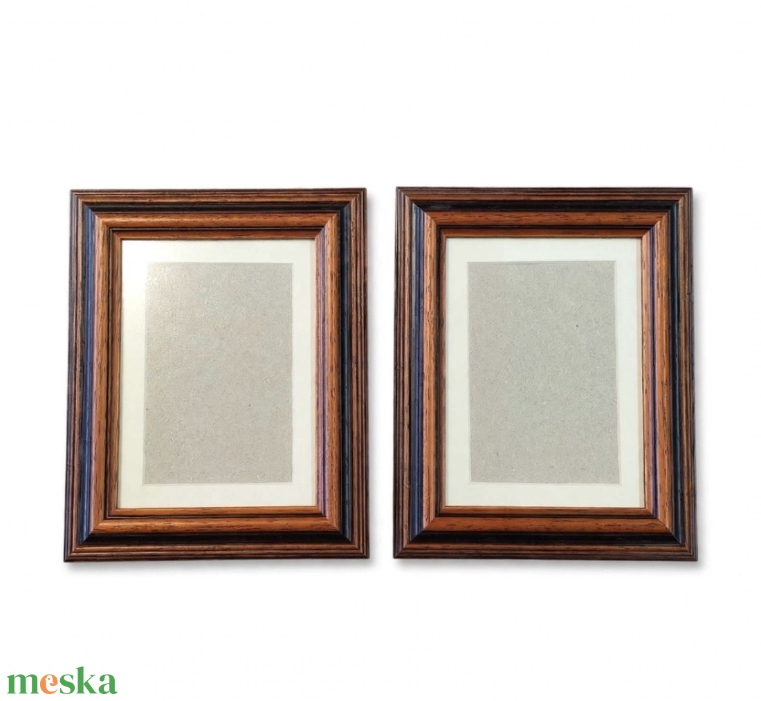 Elegáns vörösesbarna fa képkeret szett � 2 db - otthon & életmód - dekoráció - kép & falikép - képkeret - Meska.hu