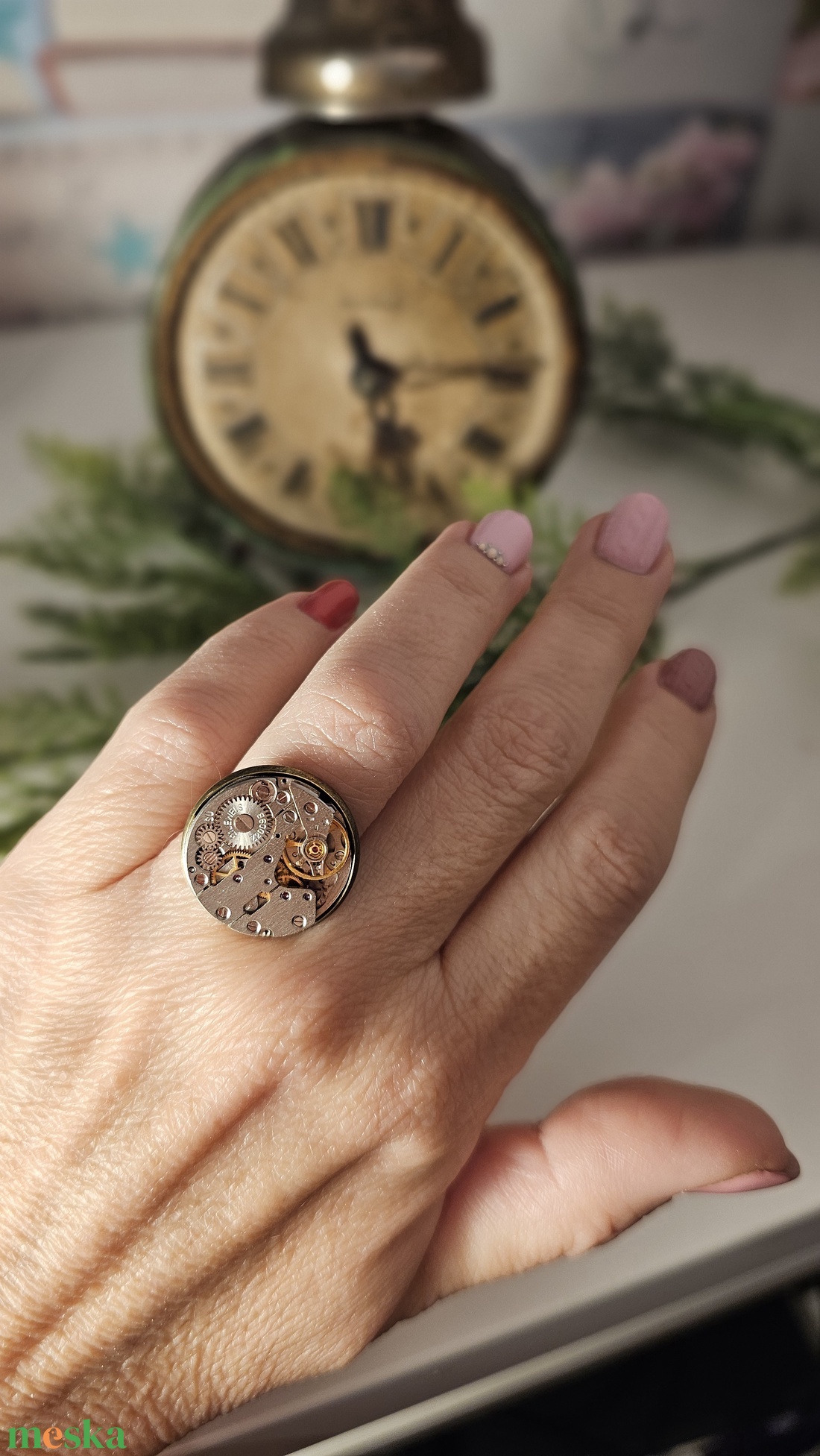 Steampunk stílusú gyűrű  - ékszer - gyűrű - kerek gyűrű - Meska.hu