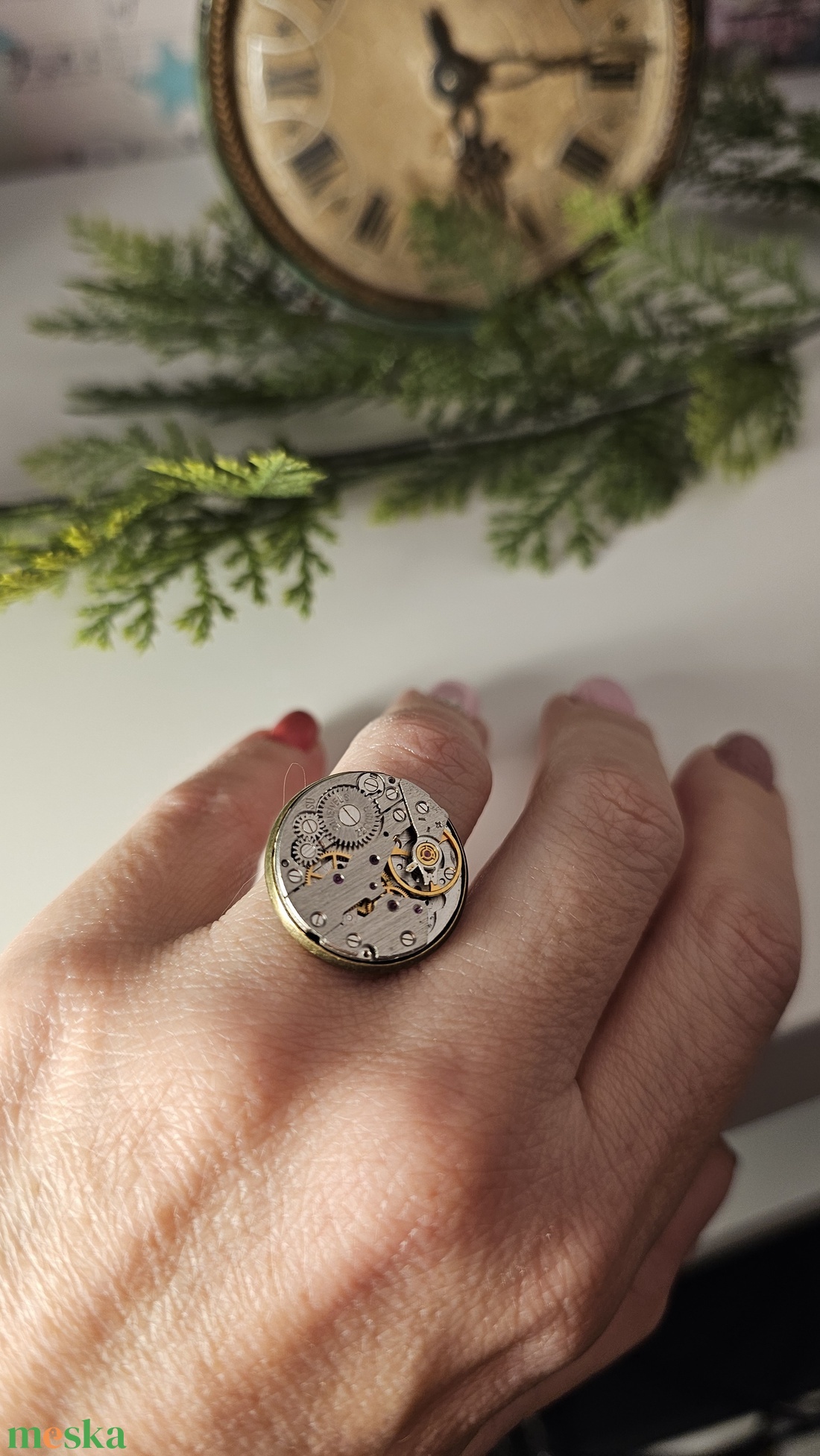 Steampunk stílusú gyűrű  - ékszer - gyűrű - kerek gyűrű - Meska.hu