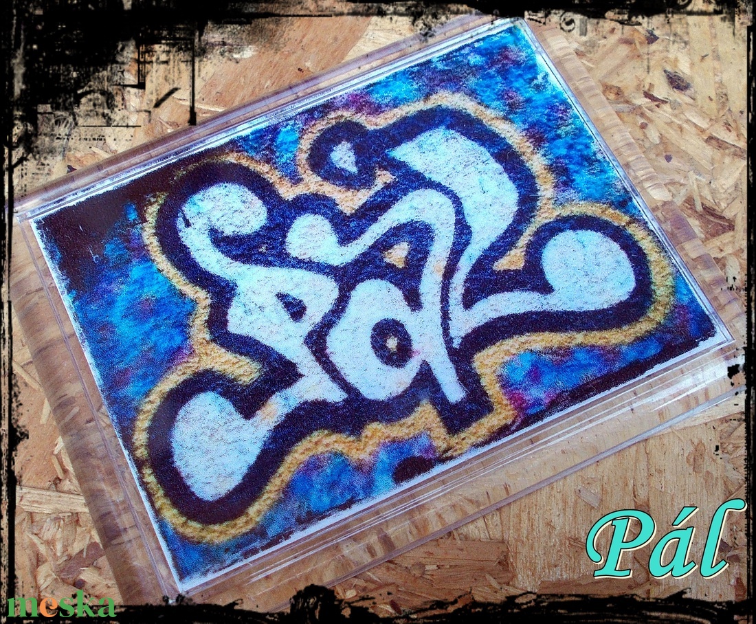 Neves graffitis hűtőmágnes-Pál - otthon & életmód - konyhafelszerelés, tálalás - konyhai dekoráció - hűtőmágnes - Meska.hu