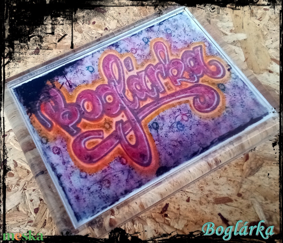 Neves graffitis hűtőmágnes-Boglárka - otthon & életmód - konyhafelszerelés, tálalás - konyhai dekoráció - hűtőmágnes - Meska.hu
