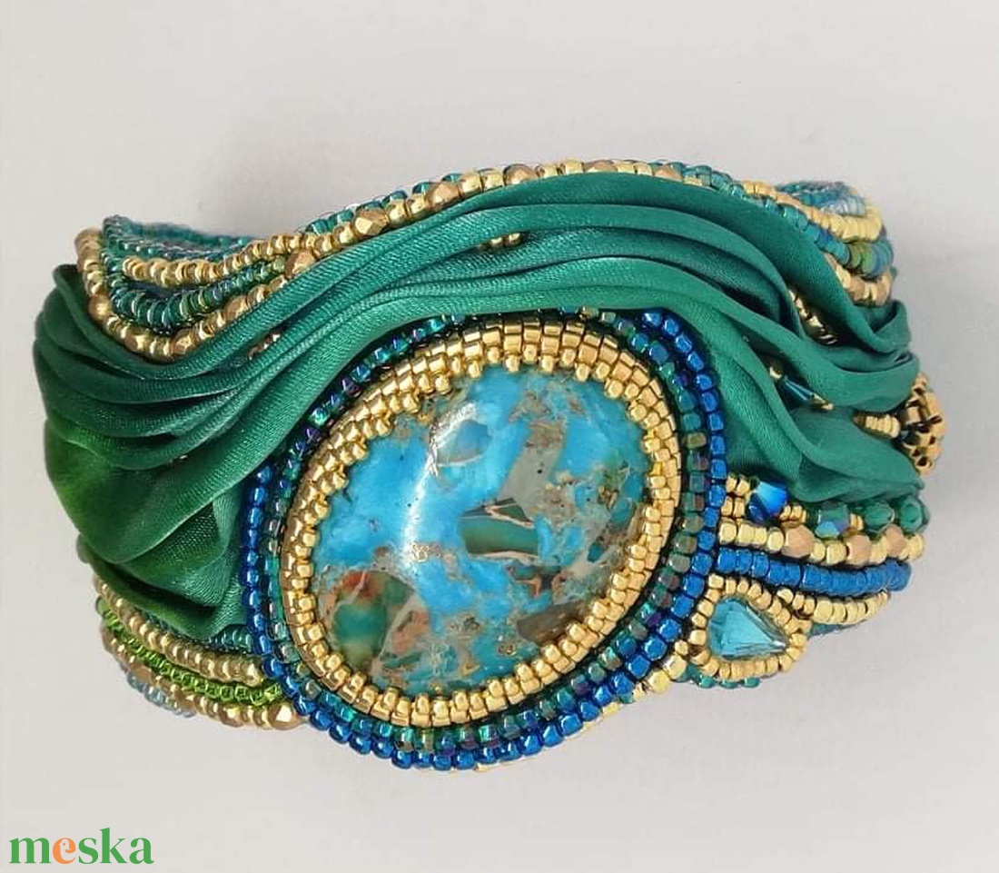 Shibori selyem karperec - ékszer - karkötő - karperec - Meska.hu Shibori selyem karperec - ékszer - karkötő - karperec - Meska.hu