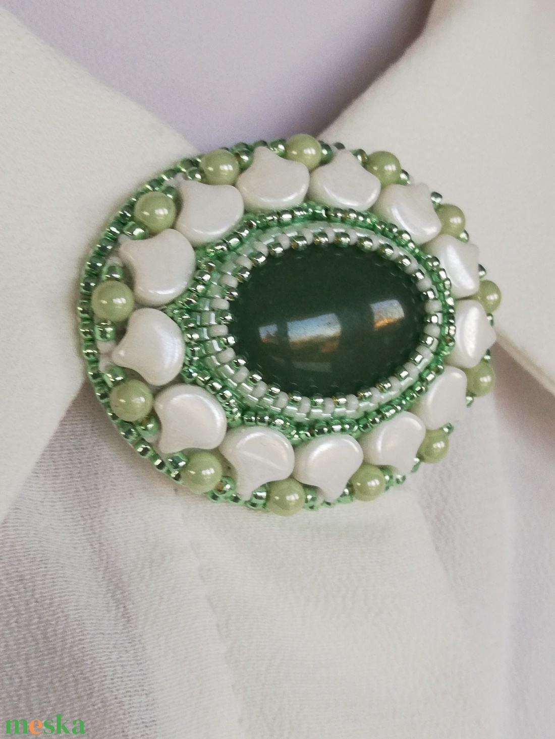 Aventurin bross - ékszer - kitűző és bross - kitűző - Meska.hu Aventurin bross - ékszer - kitűző és bross - kitűző - Meska.hu