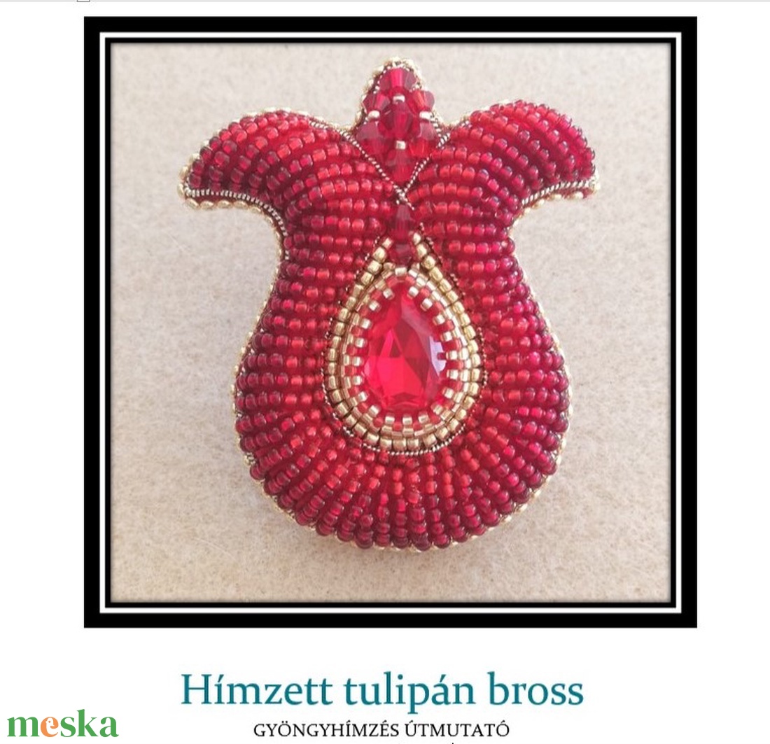 DIY-Tutorial - gyöngyhímző útmutató, hímzett tulipános bross - diy (csináld magad) - fűzésminták - Meska.hu DIY-Tutorial - gyöngyhímző útmutató, hímzett tulipános bross - diy (csináld magad) - fűzésminták - Meska.hu