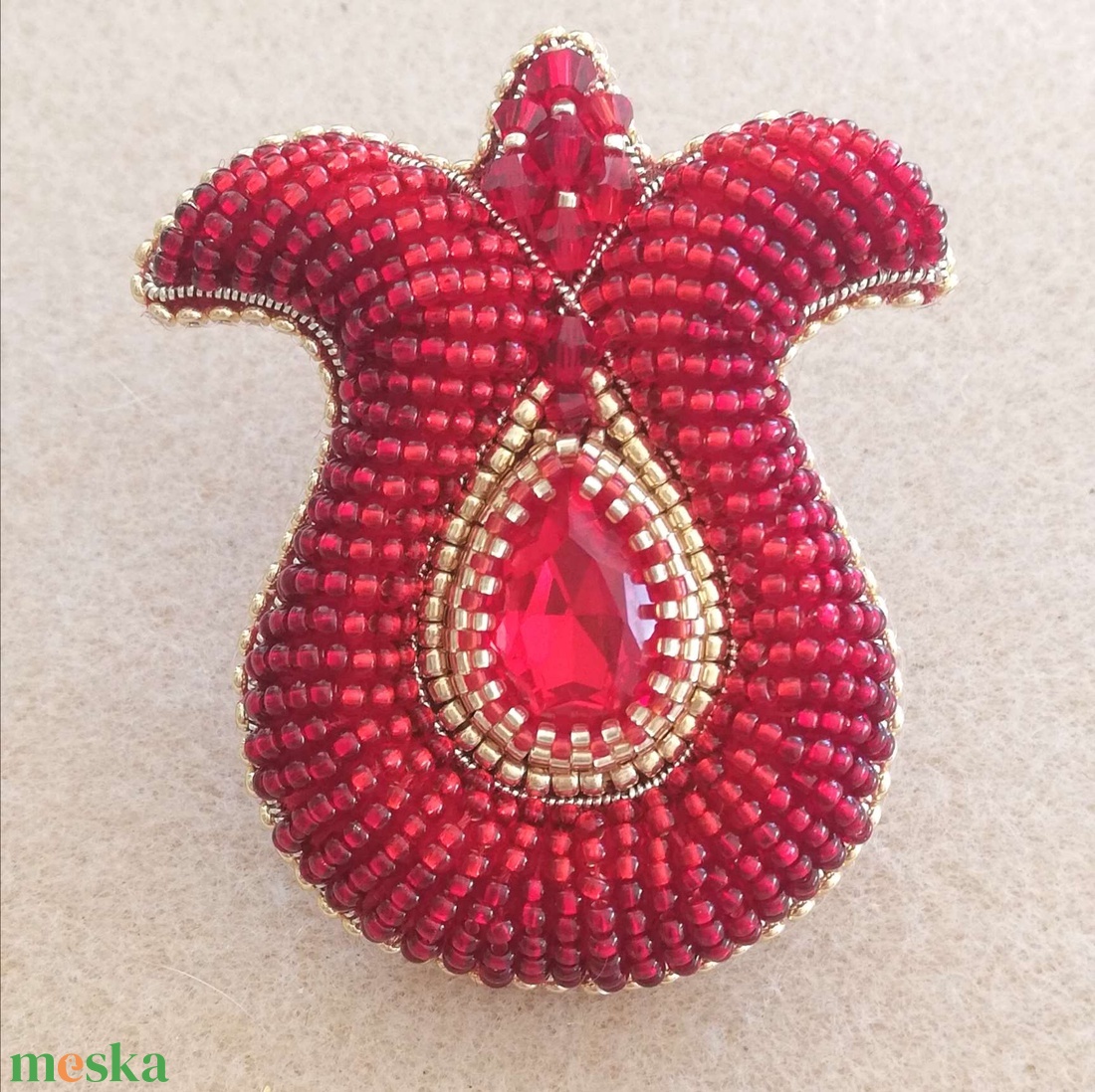 DIY - KIT - gyöngyhímző csomag - piros tulipán bross - diy (csináld magad) - fűzésminták - Meska.hu DIY - KIT - gyöngyhímző csomag - piros tulipán bross - diy (csináld magad) - fűzésminták - Meska.hu