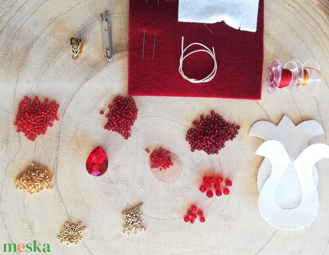 DIY - KIT - gyöngyhímző csomag - piros tulipán bross - diy (csináld magad) - fűzésminták - Meska.hu DIY - KIT - gyöngyhímző csomag - piros tulipán bross - diy (csináld magad) - fűzésminták - Meska.hu