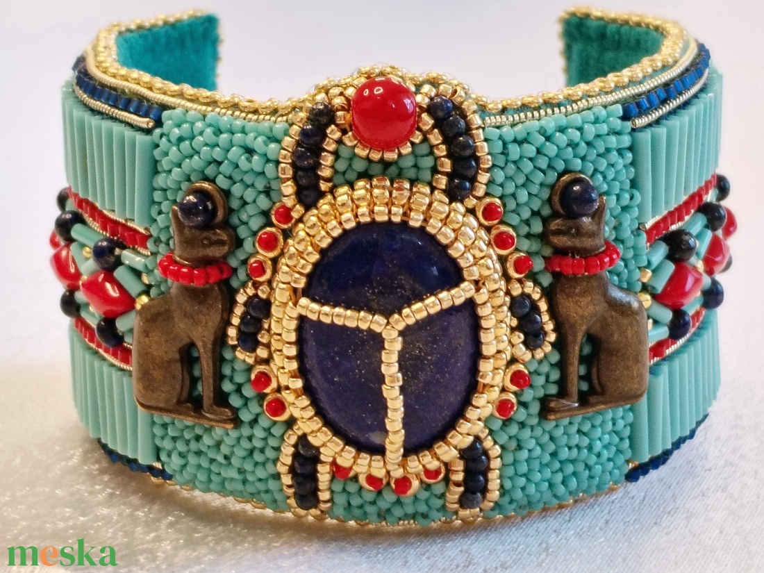Egyiptomi stílusú karperec - ékszer - karkötő - karperec - Meska.hu Egyiptomi stílusú karperec - ékszer - karkötő - karperec - Meska.hu