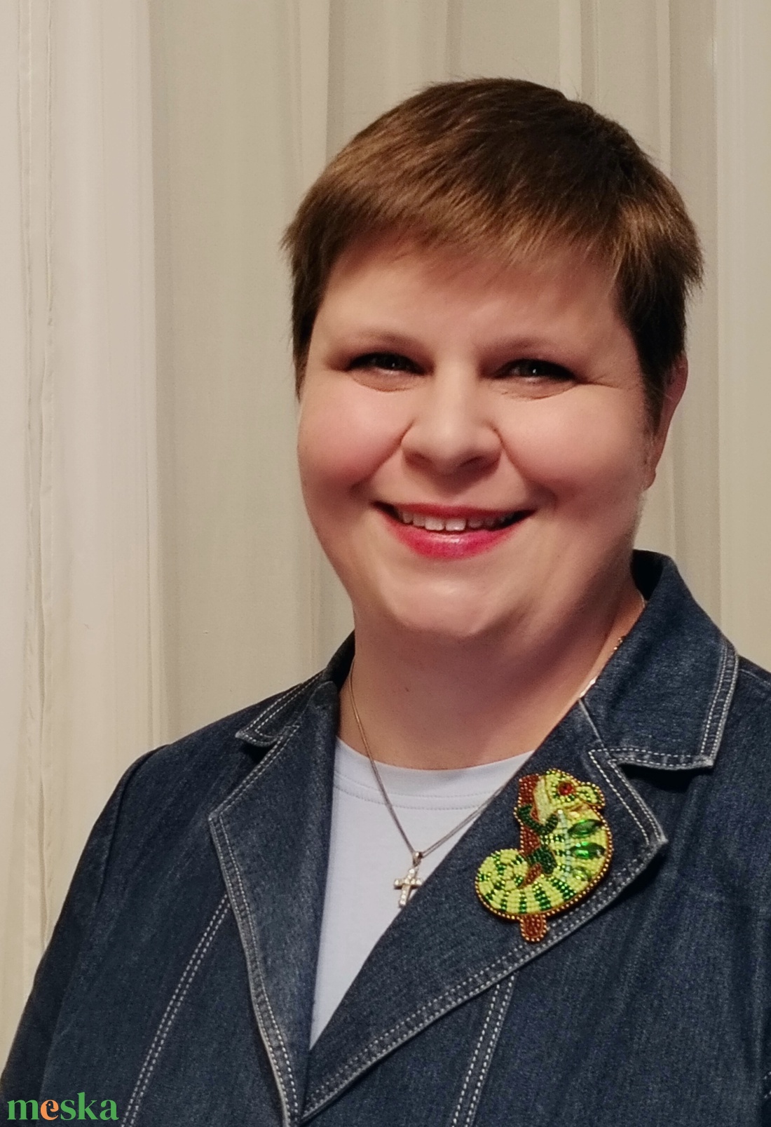 Kaméleon bross - ékszer - kitűző és bross - Meska.hu