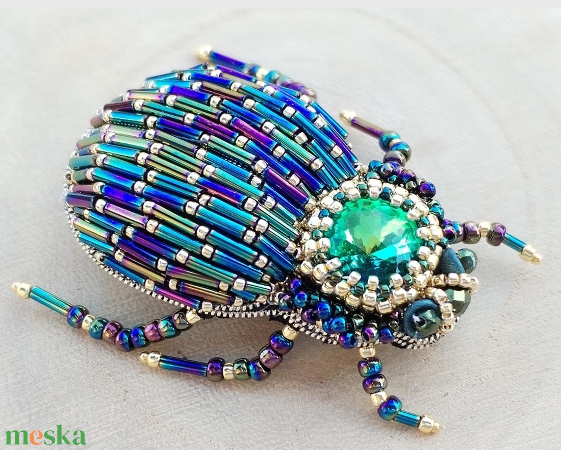 Skarabeusz brosst  - ékszer - kitűző és bross - Meska.hu