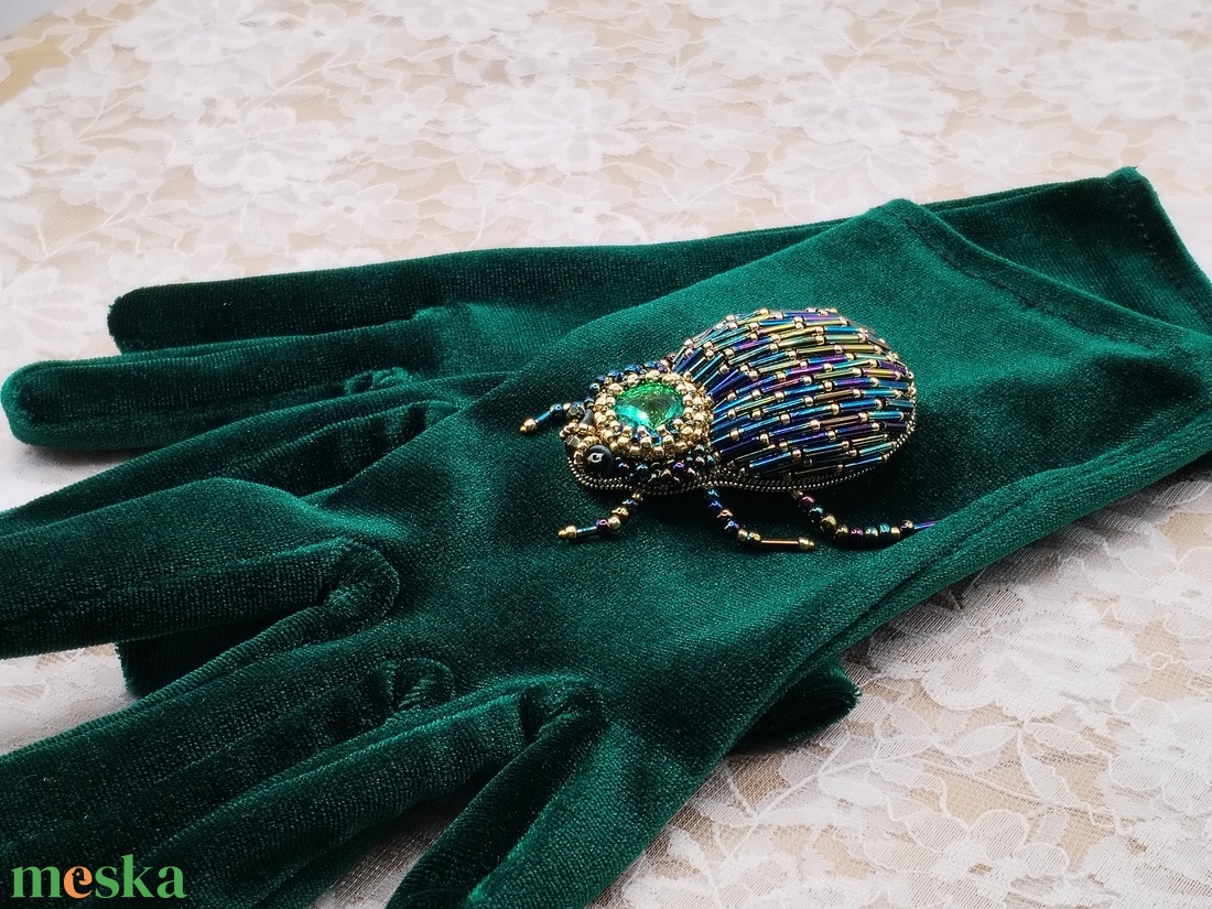 Skarabeusz brosst  - ékszer - kitűző és bross - Meska.hu