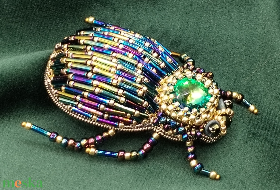 Skarabeusz brosst  - ékszer - kitűző és bross - Meska.hu