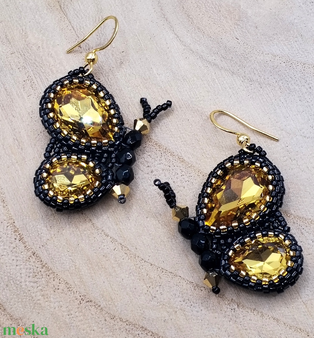 Pillangó fülbevaló  - ékszer - fülbevaló - lógó fülbevaló - Meska.hu