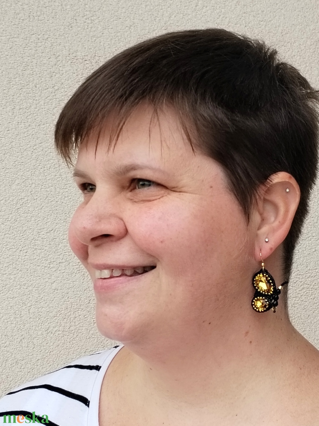 Pillangó fülbevaló  - ékszer - fülbevaló - lógó fülbevaló - Meska.hu