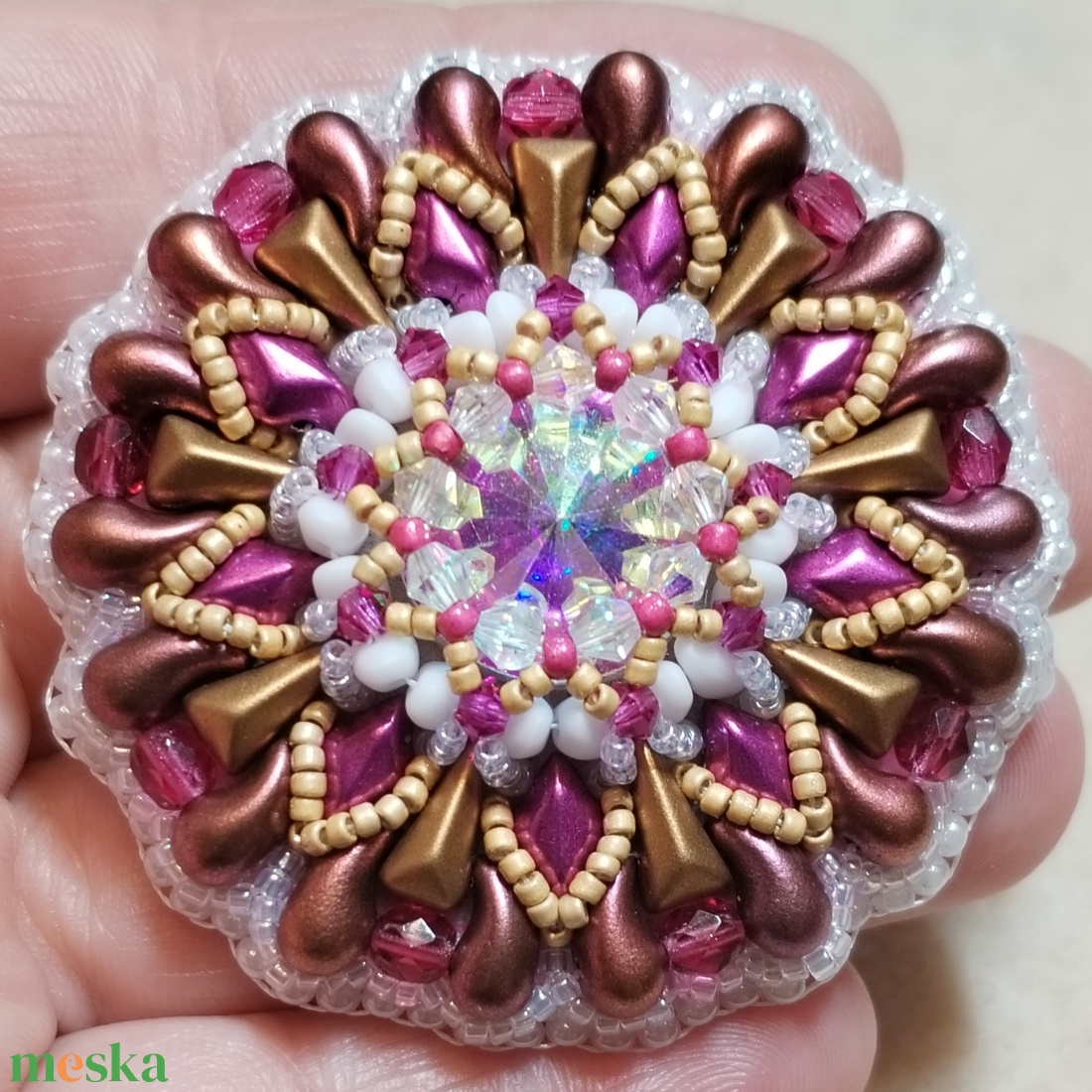 Dália bross  - ékszer - kitűző és bross - Meska.hu