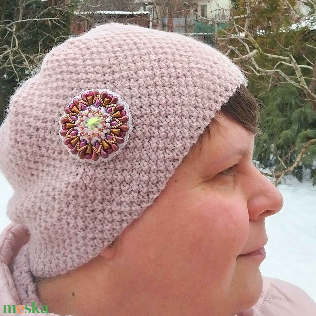 Dália bross  - ékszer - kitűző és bross - Meska.hu