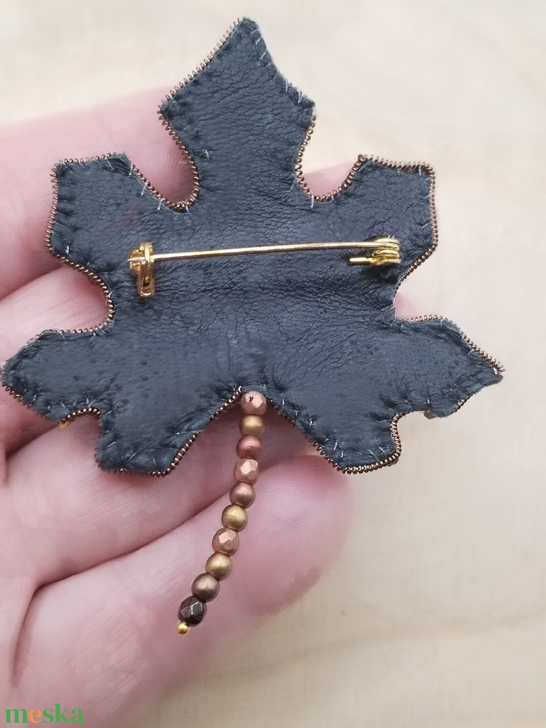 Őszi levél bross - ékszer - kitűző és bross - Meska.hu