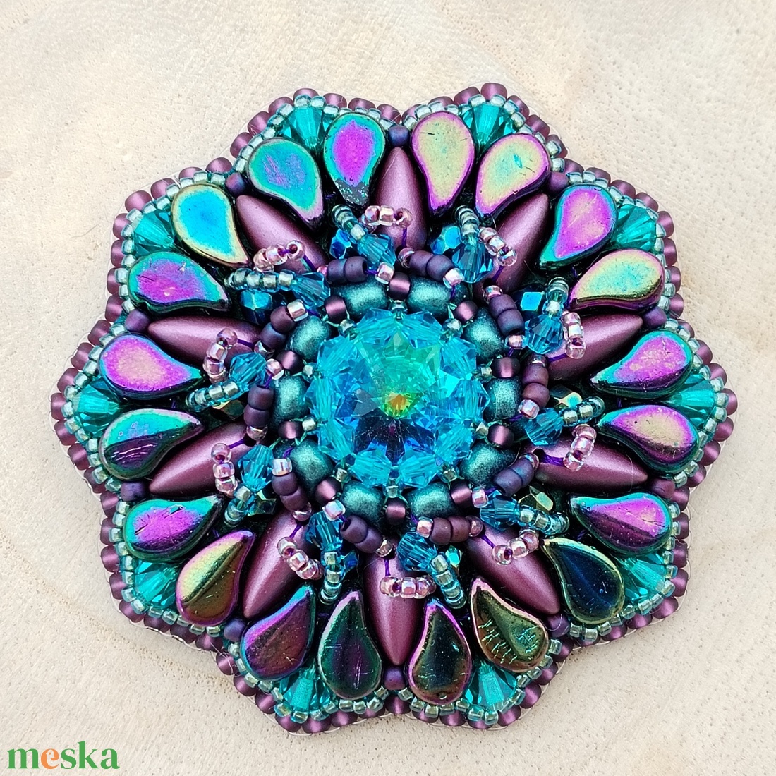 Kökörcsin bross - ékszer - kitűző és bross - Meska.hu