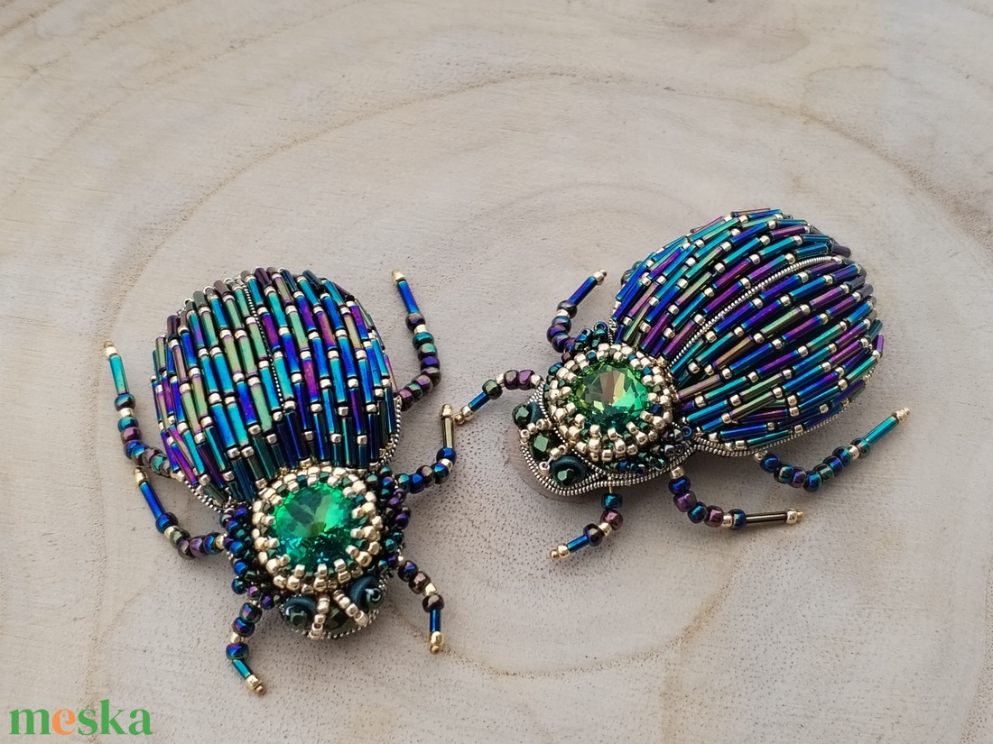 Skarabeusz bross - ékszer - kitűző és bross - Meska.hu