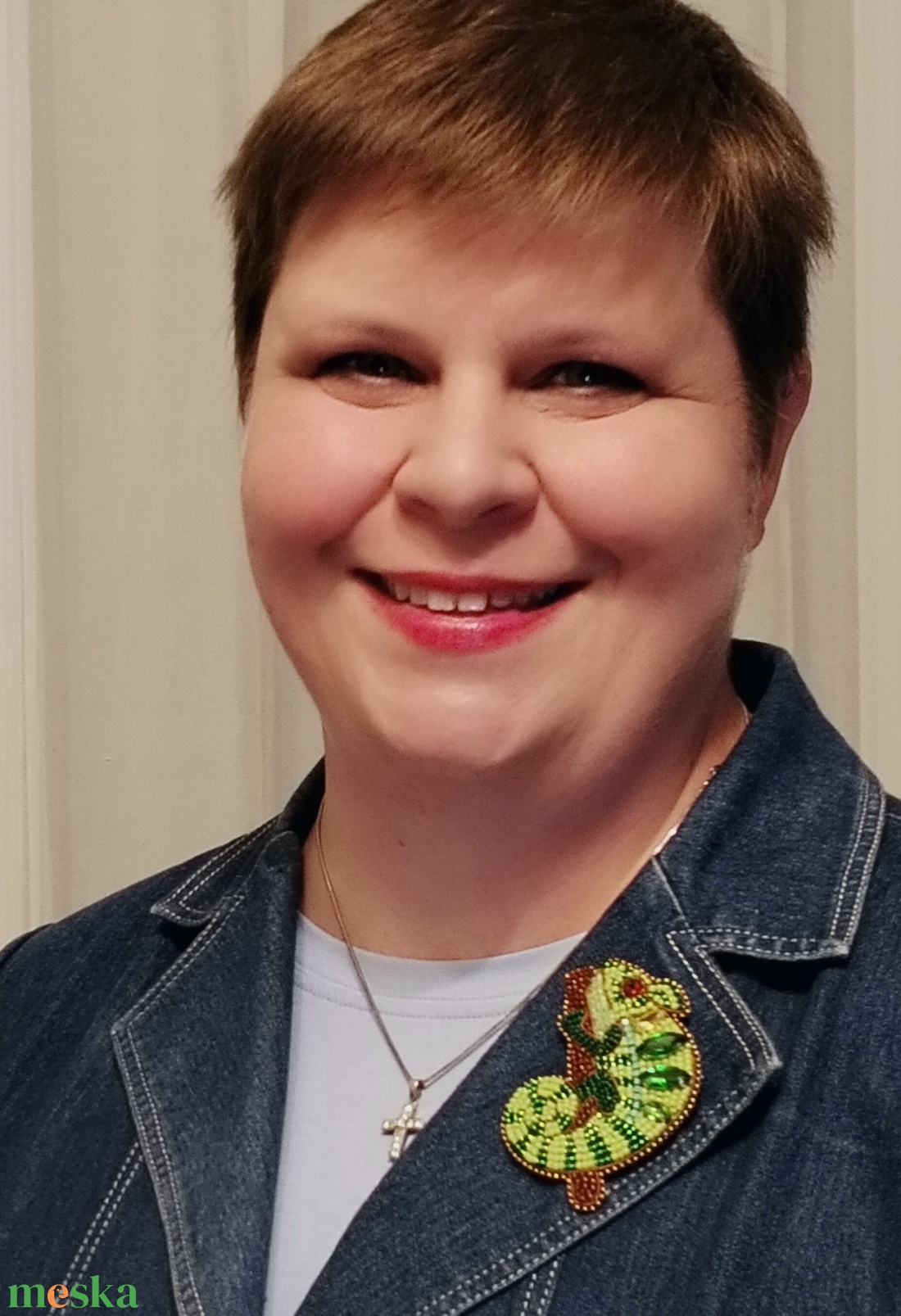 Kaméleon bross - ékszer - kitűző és bross - Meska.hu