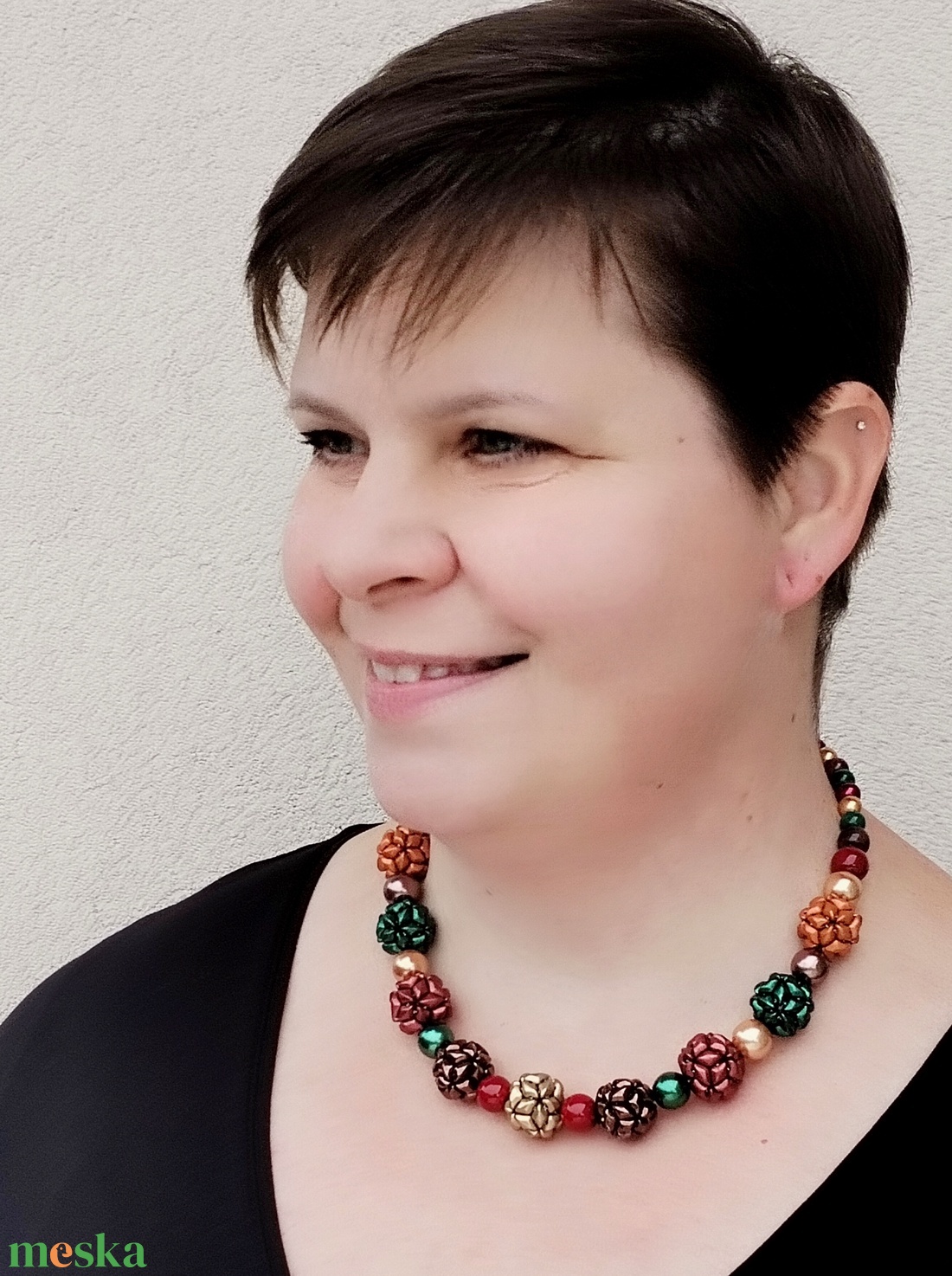 Őszi bogyós nyaklánc  - ékszer - nyaklánc - bogyós nyaklánc - Meska.hu