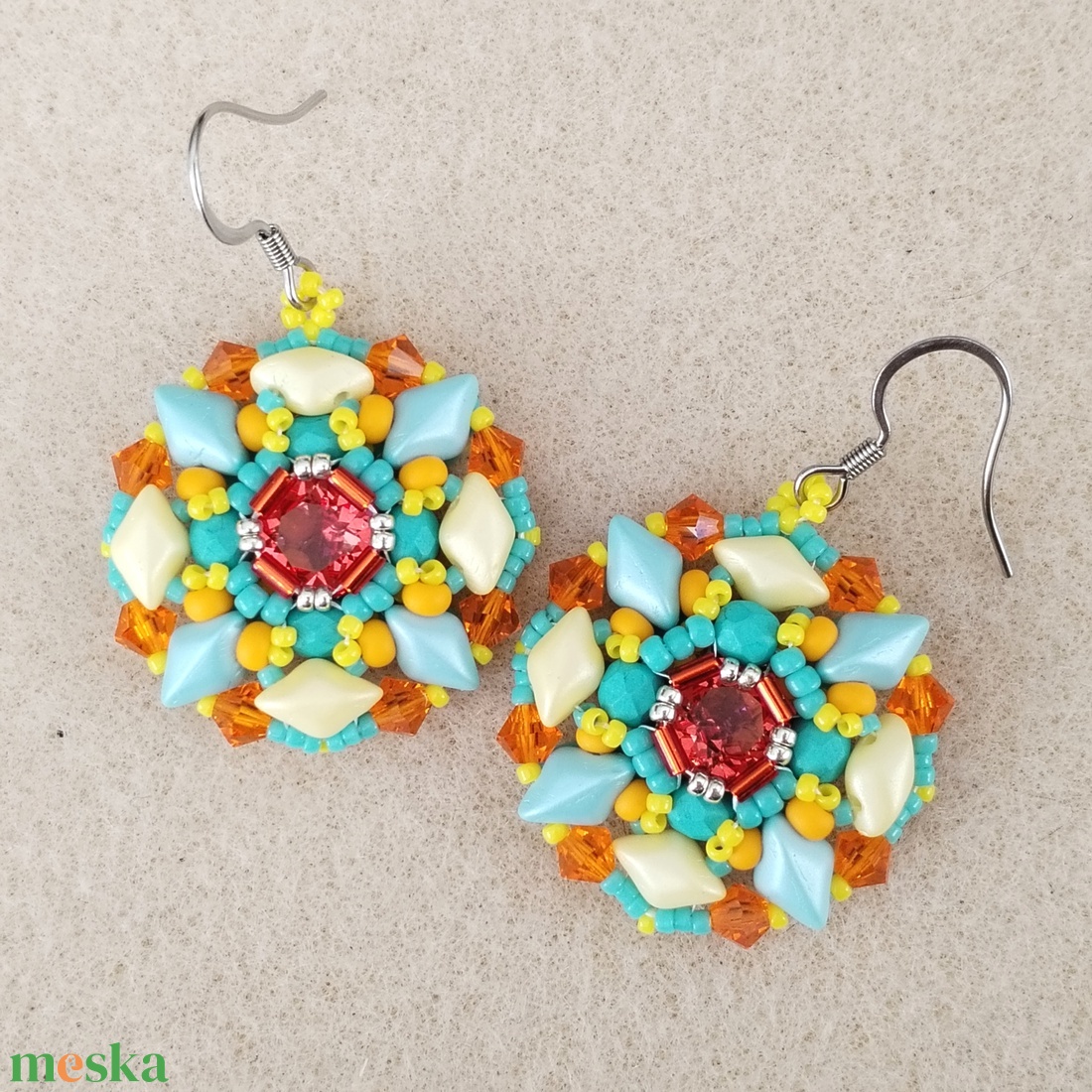 Tavaszváró vidám fülbevaló - ékszer - fülbevaló - lógó fülbevaló - Meska.hu