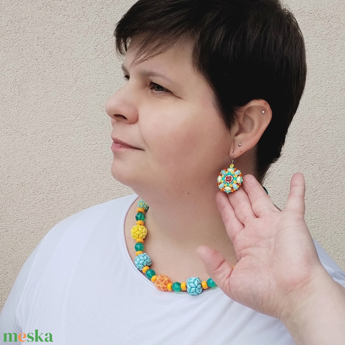 Tavaszváró vidám fülbevaló - ékszer - fülbevaló - lógó fülbevaló - Meska.hu