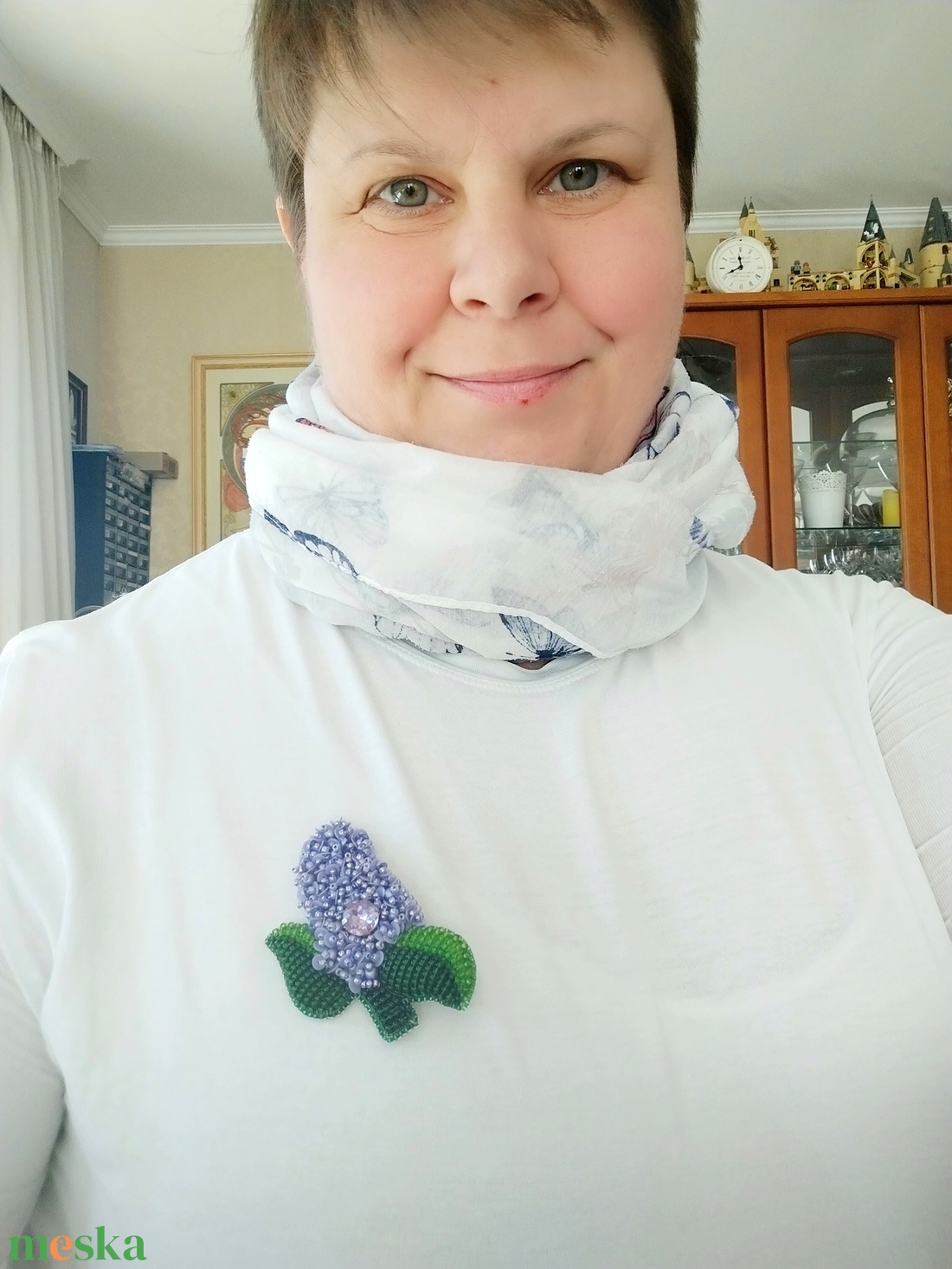 Orgona bross, hímzett virág kitűző, 3d hímzés, egyedi ajándék ötlet  - ékszer - kitűző és bross - Meska.hu