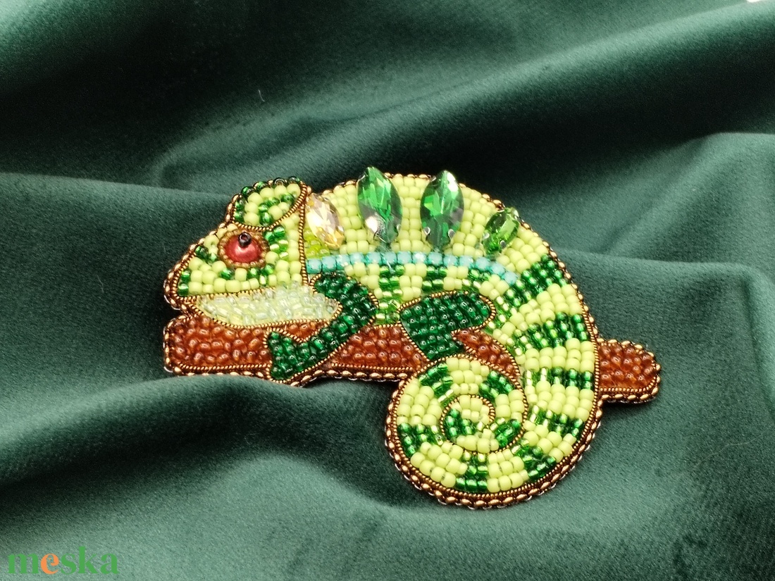 Kaméleon bross KIT gyöngyfűző készlet - diy (csináld magad) - egységcsomag - Meska.hu