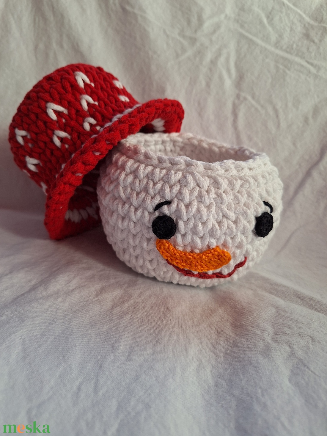 Horgolt Hóember bármitartó  -  - Meska.hu Horgolt Hóember bármitartó  -  - Meska.hu