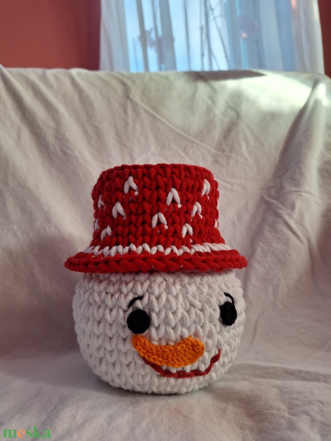 Horgolt Hóember bármitartó  -  - Meska.hu Horgolt Hóember bármitartó  -  - Meska.hu